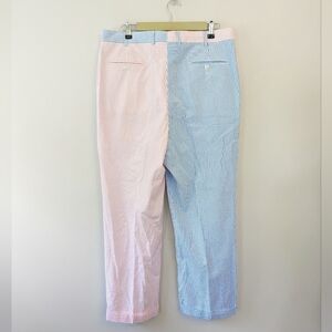 Vintage‎ Ben Silver Patchwork Seersucker Golf Trouser Dress Pants Pastel Preppy